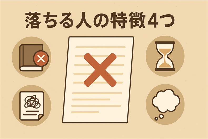 効果測定　落ちる人　特徴