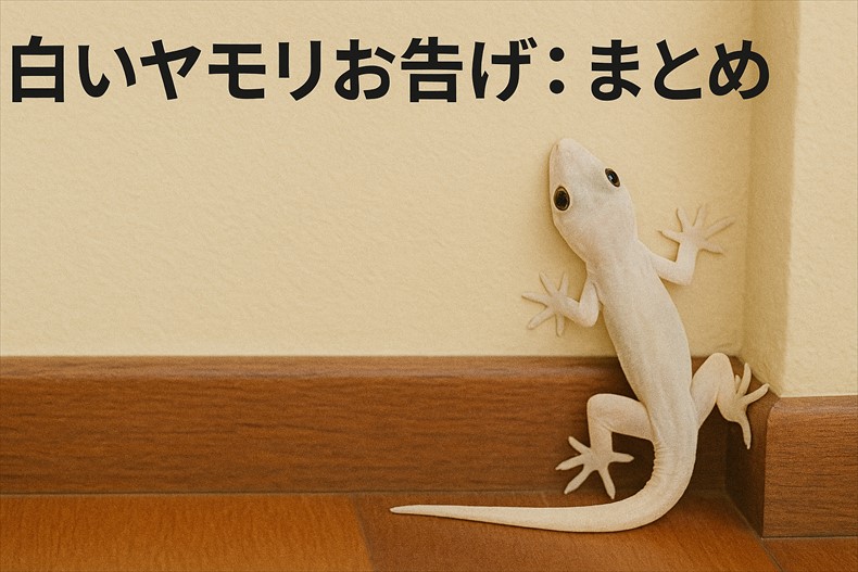 白いヤモリは家と家族の幸運をもたらす